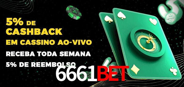 Promoções do cassino ao Vivo 6661bet